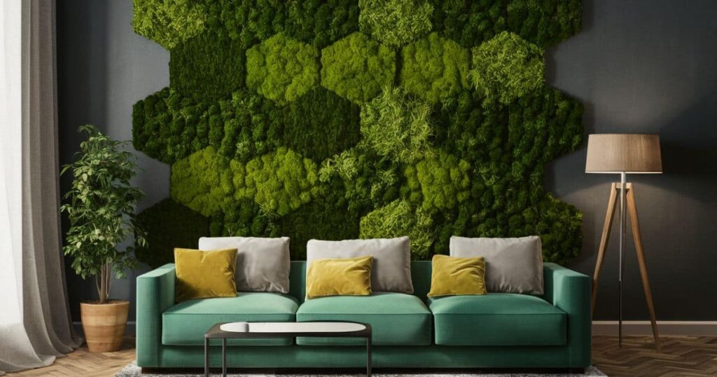 Moss Hexagon Wall Panels