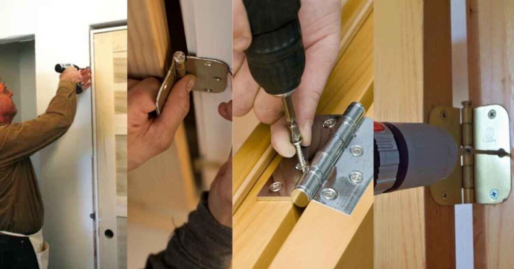 Installation of Door Hinges on Orange Doors