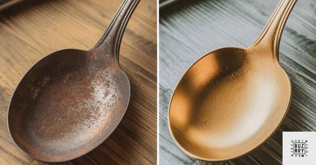 Rub 'n Buff on Metal Spoons